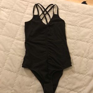 Black Strappy Bodysuit